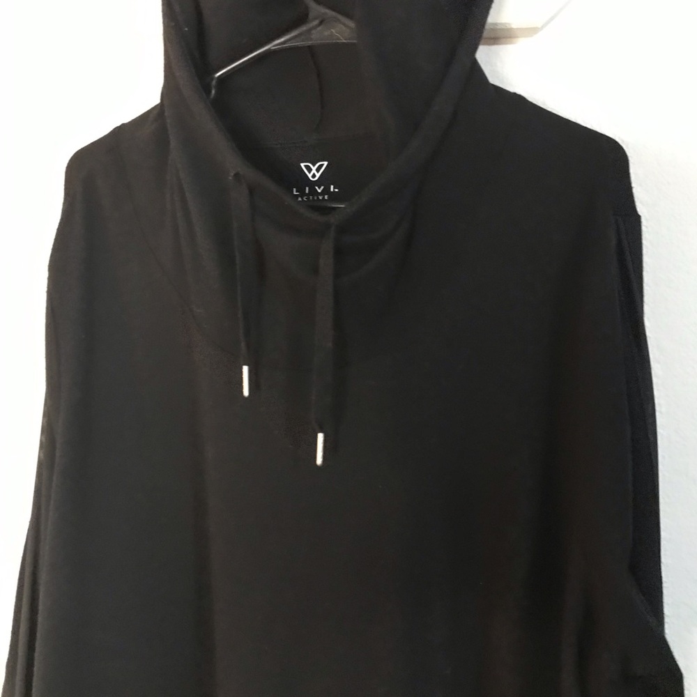 Livi hooded active wear long sleeve top 3X